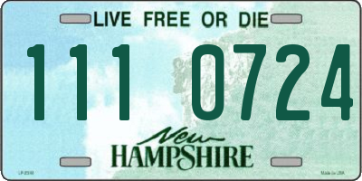 NH license plate 1110724