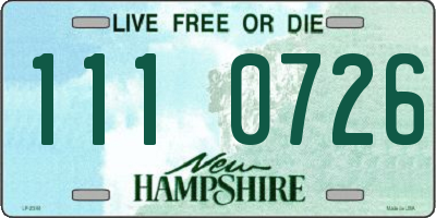 NH license plate 1110726