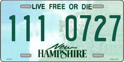 NH license plate 1110727
