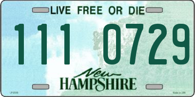 NH license plate 1110729