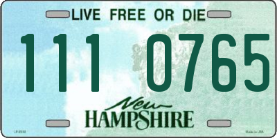 NH license plate 1110765