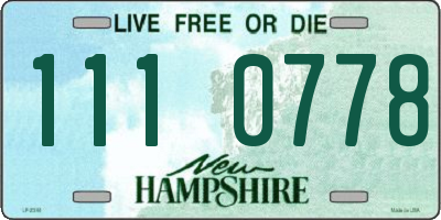 NH license plate 1110778