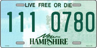 NH license plate 1110780