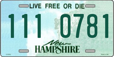 NH license plate 1110781