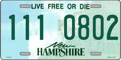 NH license plate 1110802
