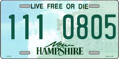 NH license plate 1110805