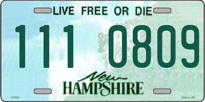NH license plate 1110809