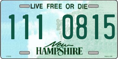 NH license plate 1110815