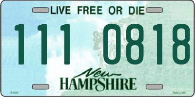 NH license plate 1110818