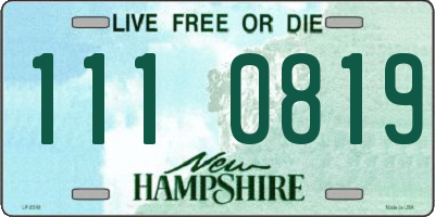 NH license plate 1110819