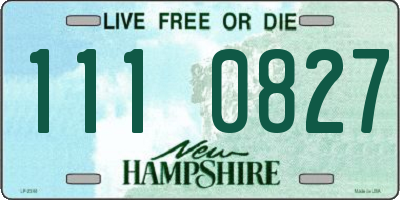 NH license plate 1110827