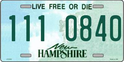 NH license plate 1110840