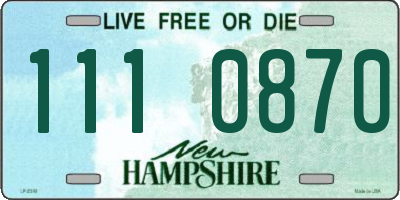 NH license plate 1110870