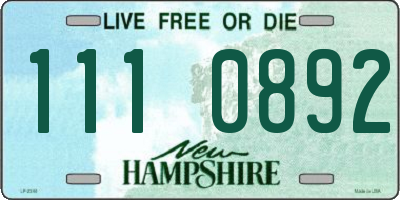 NH license plate 1110892