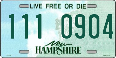NH license plate 1110904