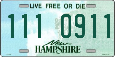 NH license plate 1110911