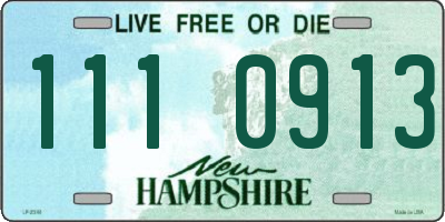 NH license plate 1110913