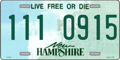 NH license plate 1110915