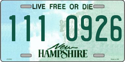 NH license plate 1110926