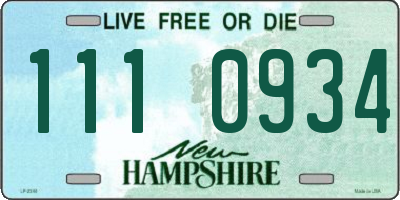 NH license plate 1110934