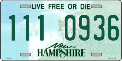 NH license plate 1110936