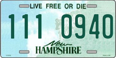 NH license plate 1110940