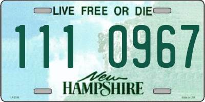 NH license plate 1110967