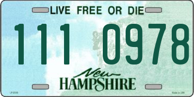 NH license plate 1110978