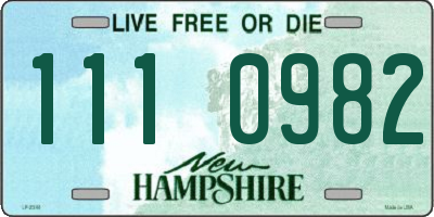 NH license plate 1110982
