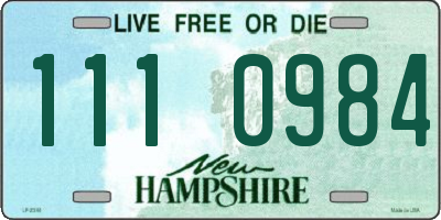 NH license plate 1110984