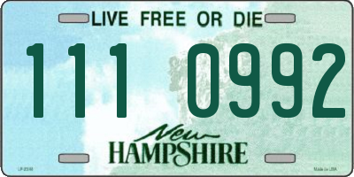 NH license plate 1110992