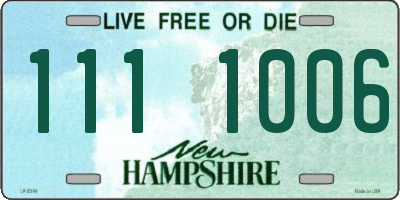 NH license plate 1111006