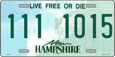 NH license plate 1111015