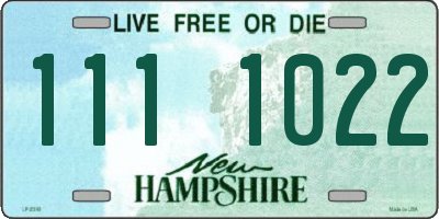 NH license plate 1111022