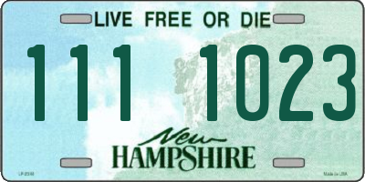 NH license plate 1111023