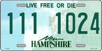 NH license plate 1111024