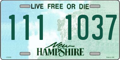 NH license plate 1111037