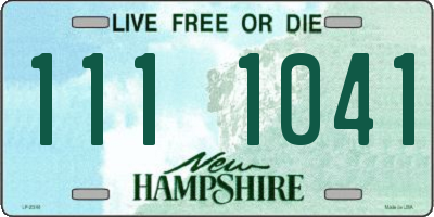 NH license plate 1111041
