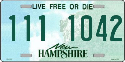 NH license plate 1111042