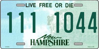 NH license plate 1111044