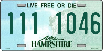 NH license plate 1111046
