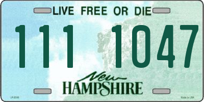 NH license plate 1111047