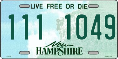 NH license plate 1111049