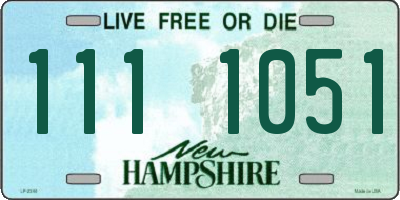 NH license plate 1111051