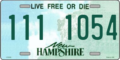 NH license plate 1111054