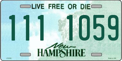 NH license plate 1111059