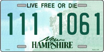 NH license plate 1111061