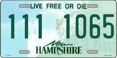 NH license plate 1111065