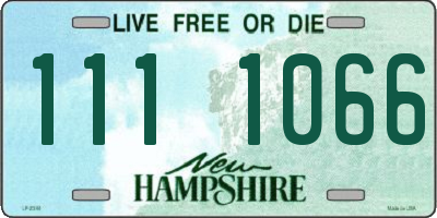 NH license plate 1111066