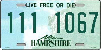NH license plate 1111067